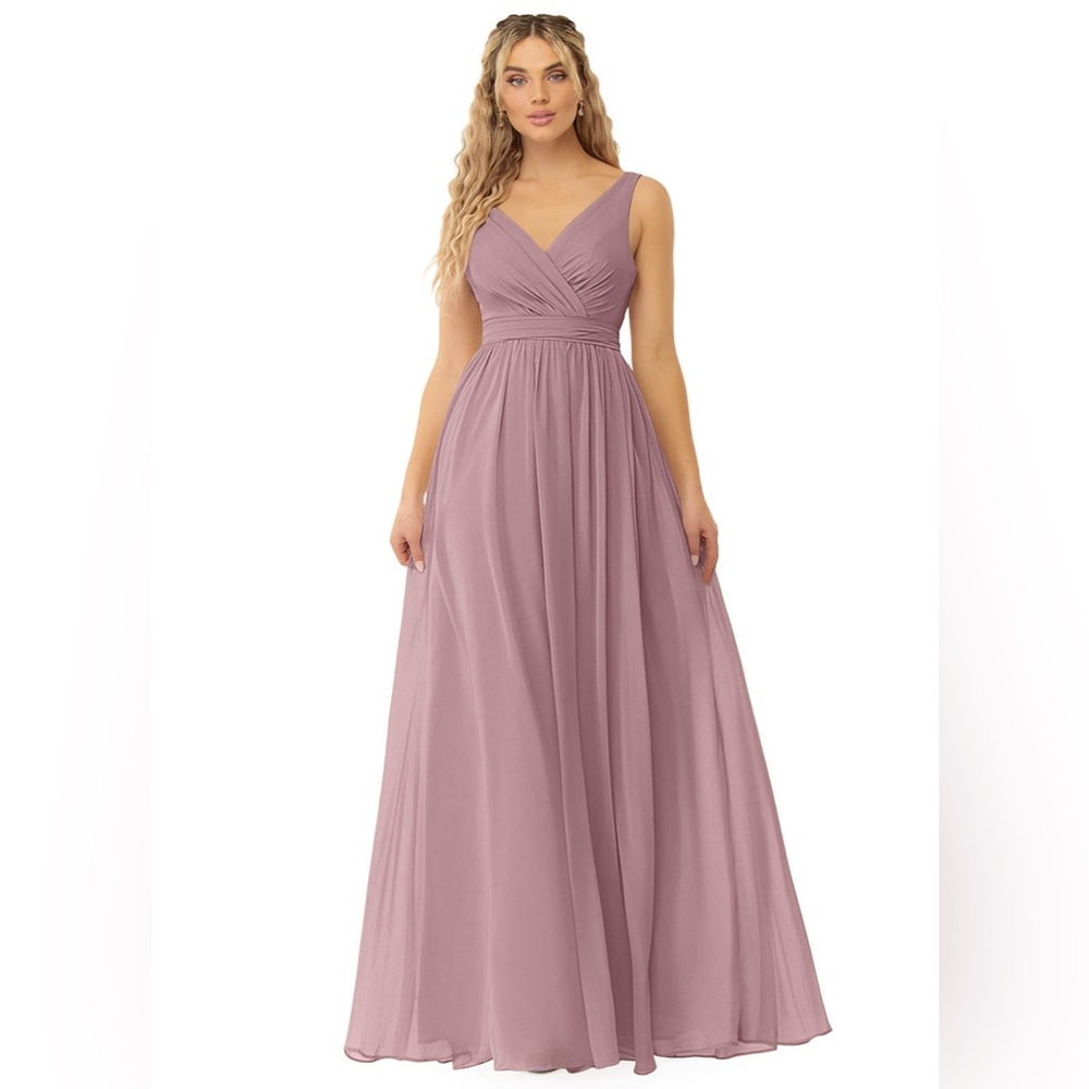 Azazie Kora Bridesmaid Dress in Dusty Rose + Garment Bag